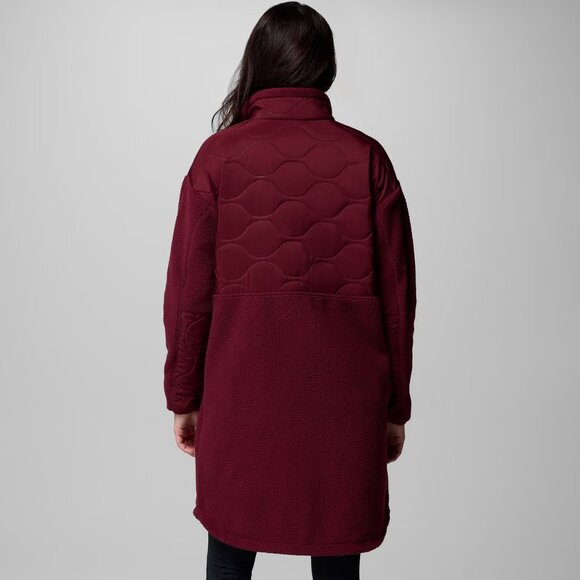 Columbia Womens Rich Wine Cloud Point Long Fleece Jacket/NWT/M - Picture 5 of 15